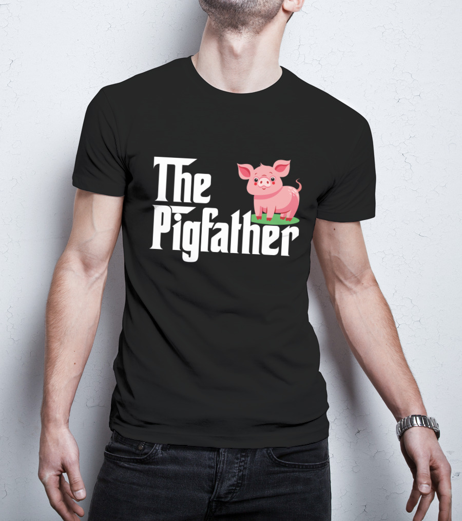The Pigfather Mafia Movie Parody Pig T-Shirt