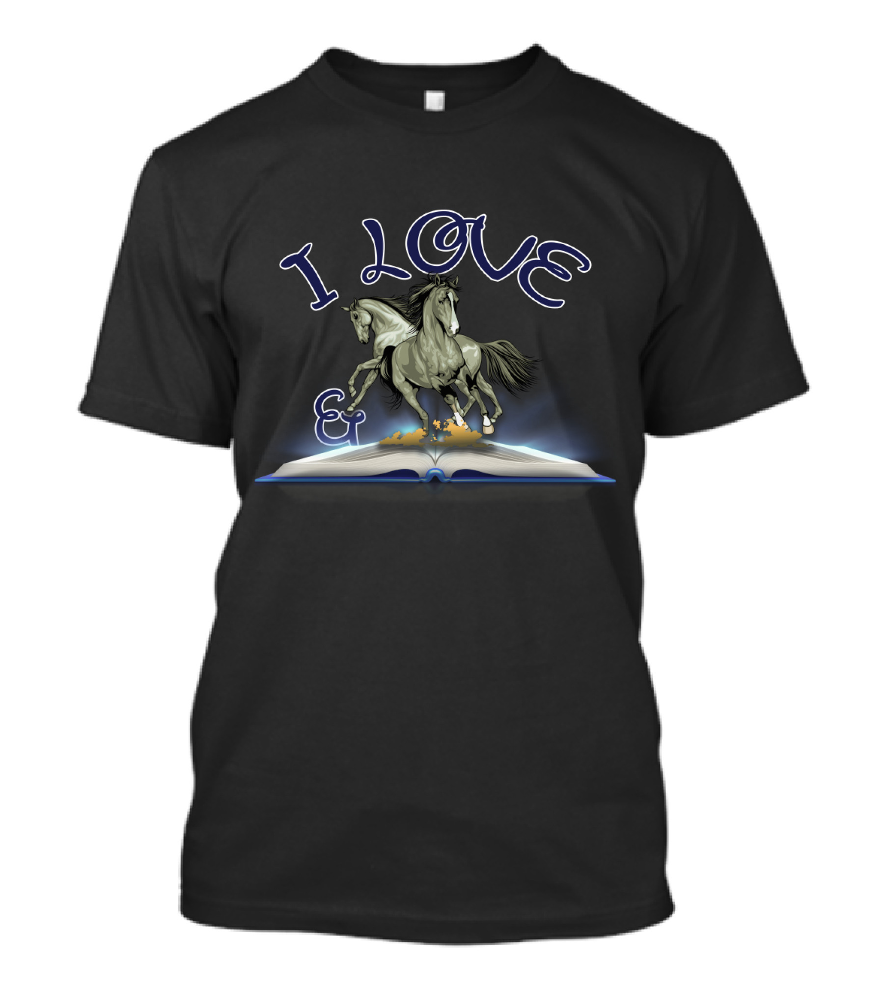 I Love Books And Horses T-Shirt