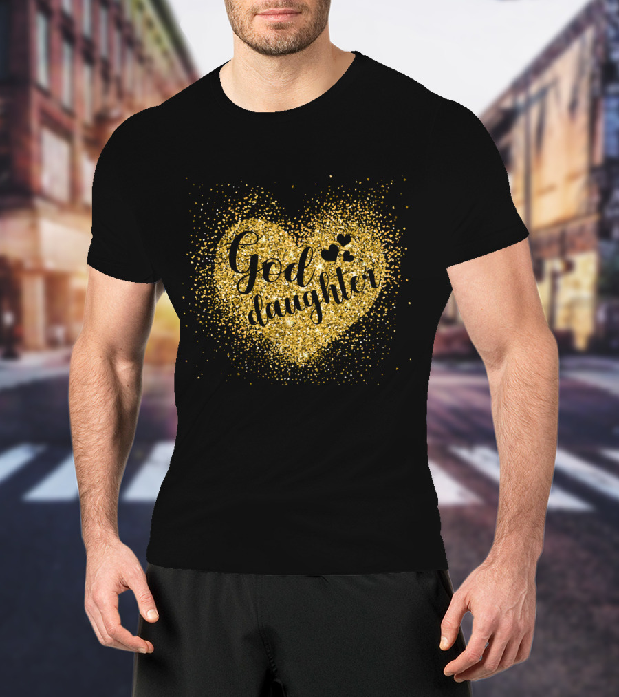 Goddaughter Heart Glitter Sparkles With Love T-Shirt