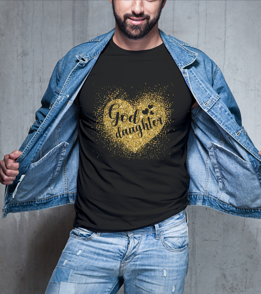 Goddaughter Heart Glitter Sparkles With Love T-Shirt