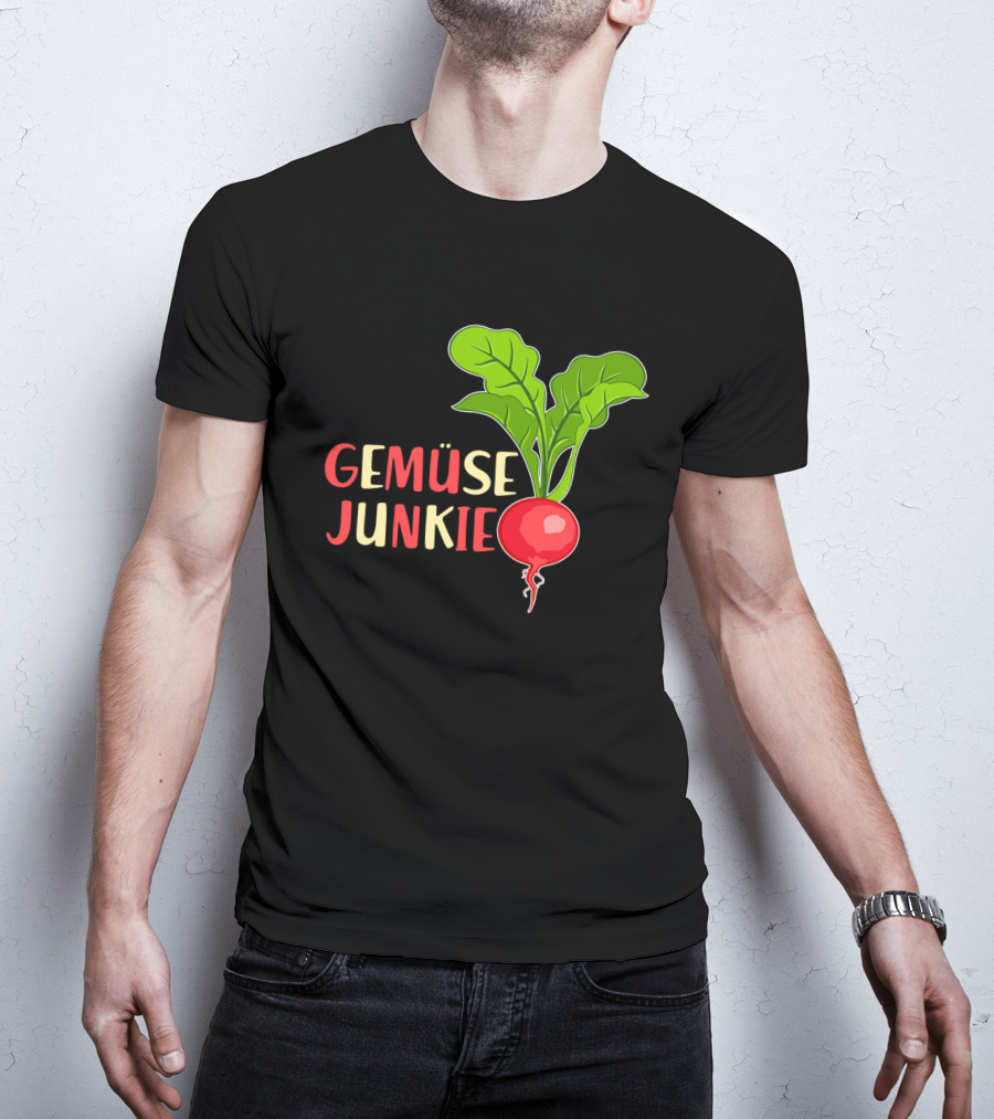 Gemüse Junkie Radish Enthusiast Vibrant Vegetable Lover T-Shirt