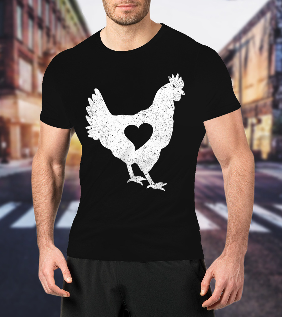 Love Chicken Heart Cutout T-Shirt