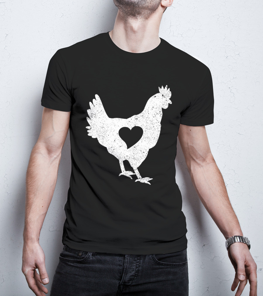 Love Chicken Heart Cutout T-Shirt