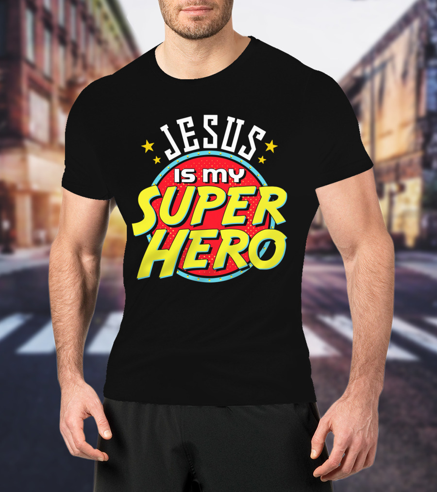 Jesus Is My Superhero Vintage Comic T-Shirt
