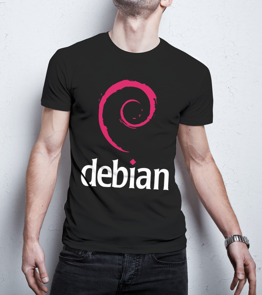 Debian Linux Logo Spiral T-Shirt