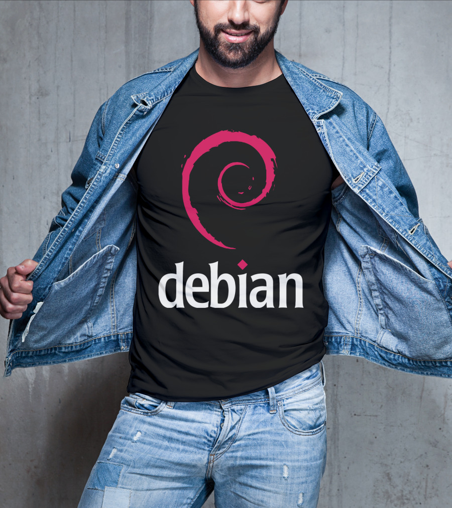 Debian Linux Logo Spiral T-Shirt