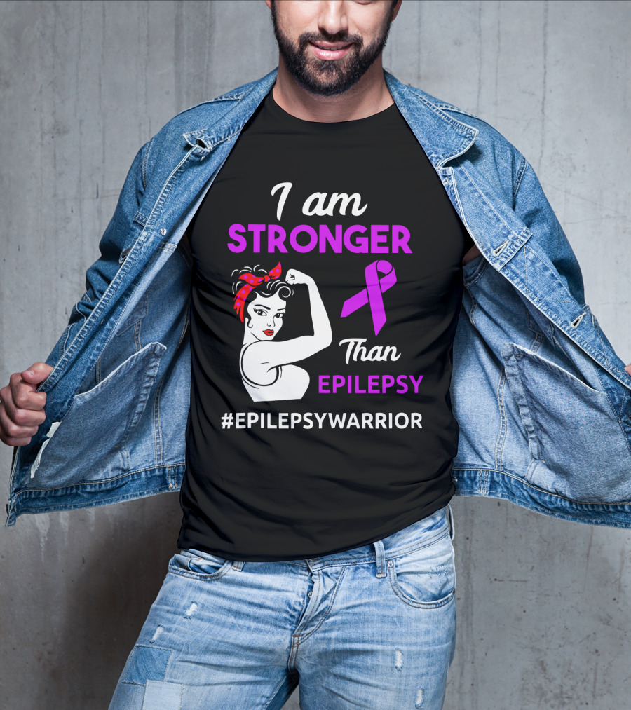 I Am Stronger Than Epilepsy #EpilepsyWarrior T-Shirt