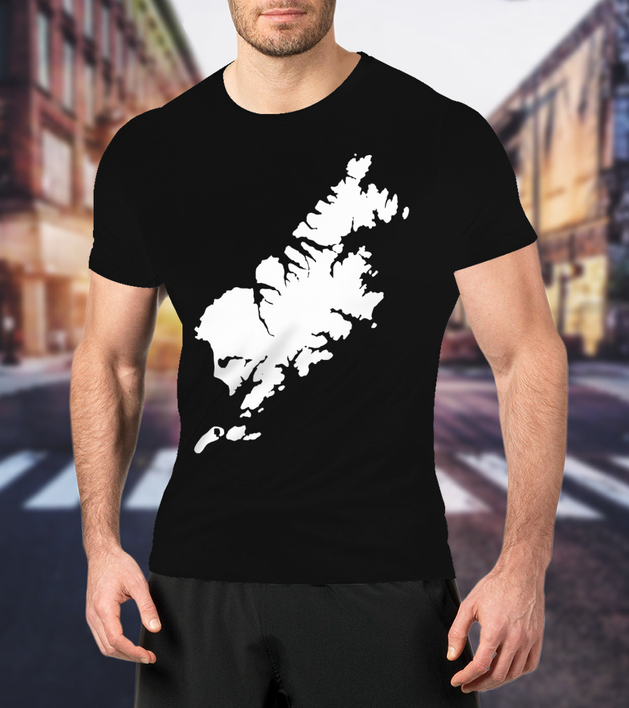 Kodiak Island Alaska Map Outline Home State T-Shirt