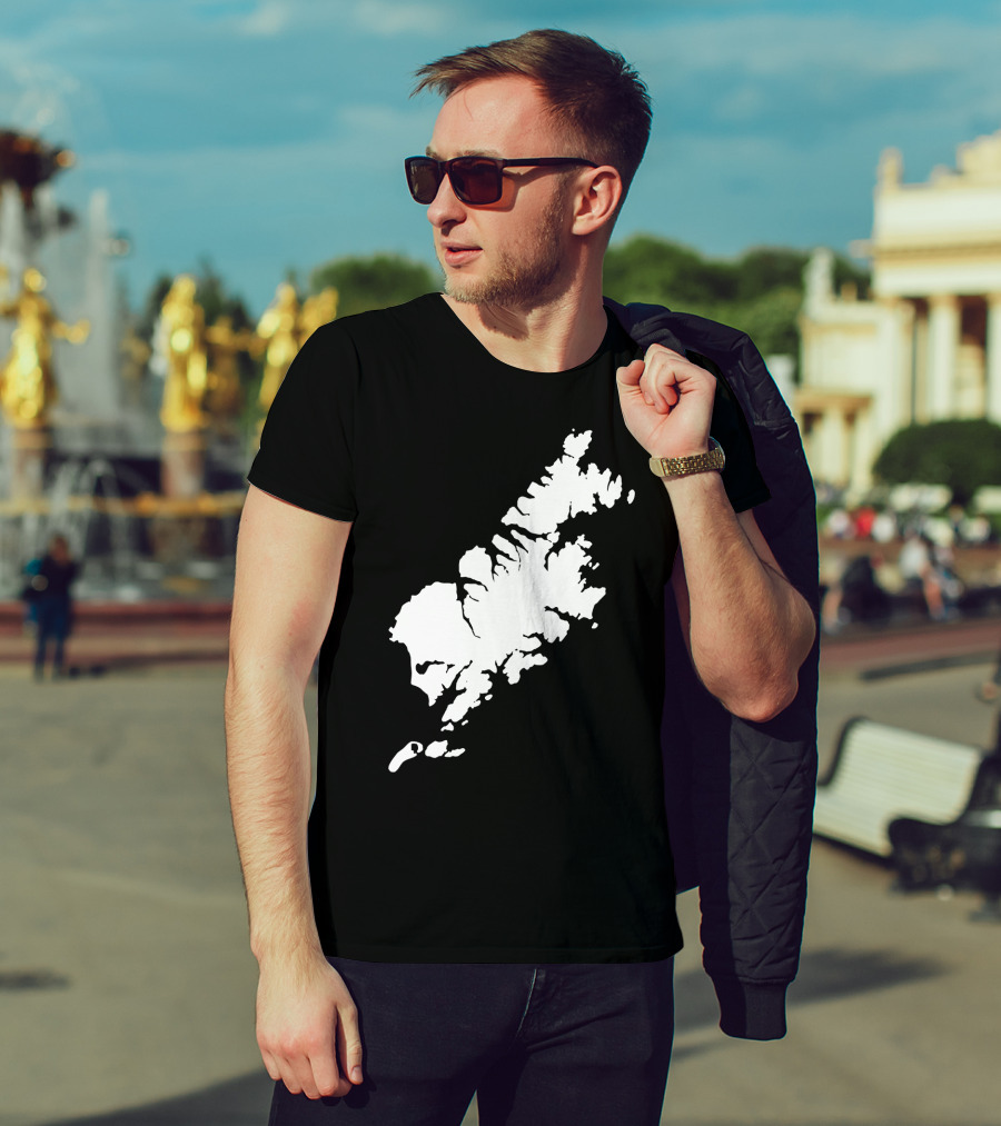 Kodiak Island Alaska Map Outline Home State T-Shirt