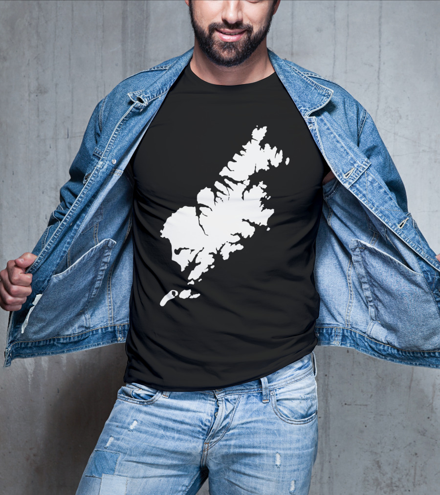 Kodiak Island Alaska Map Outline Home State T-Shirt