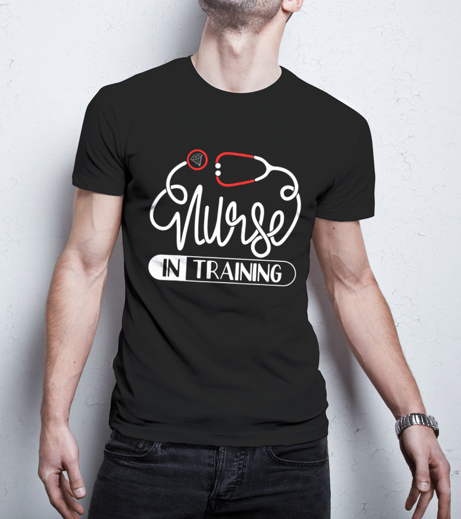 Nurse In Training Stethoscope Diamond T-Shirt