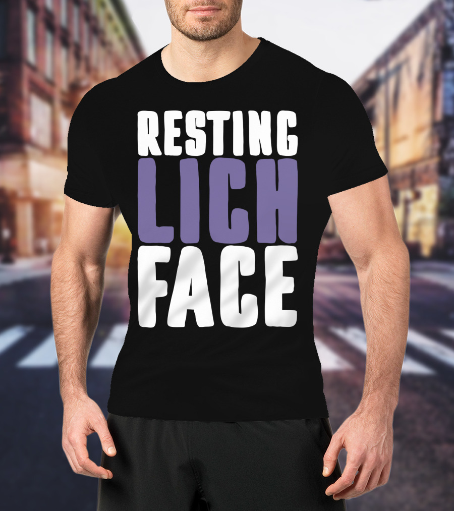 Resting Lich Face Dungeons Dragons Humor T-Shirt