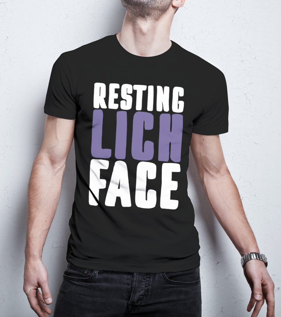 Resting Lich Face Dungeons Dragons Humor T-Shirt
