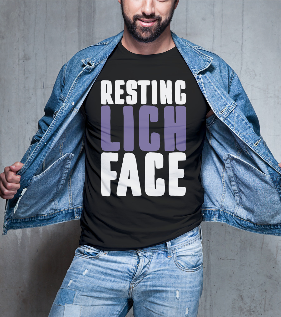 Resting Lich Face Dungeons Dragons Humor T-Shirt