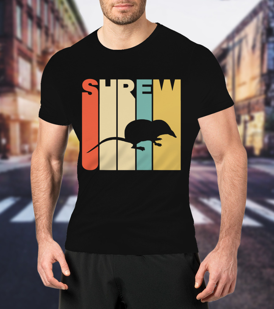 SHREW Silhouette Retro Stripe Color T-Shirt