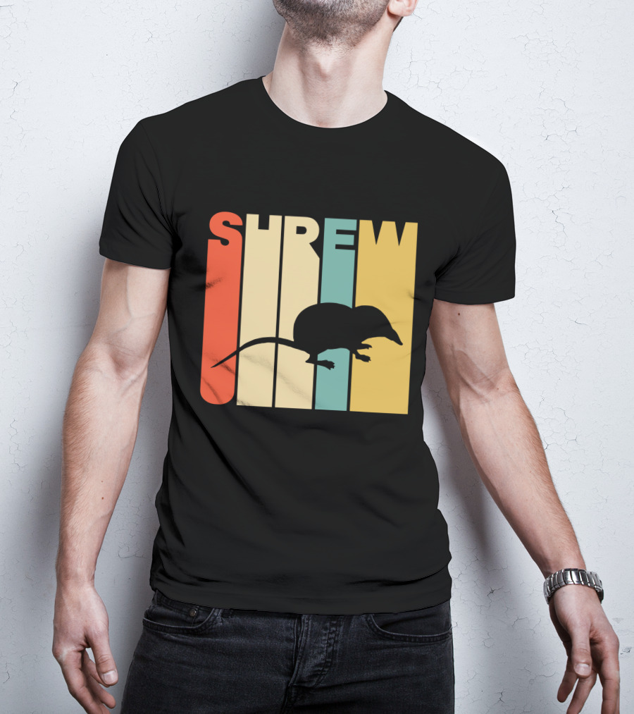 SHREW Silhouette Retro Stripe Color T-Shirt