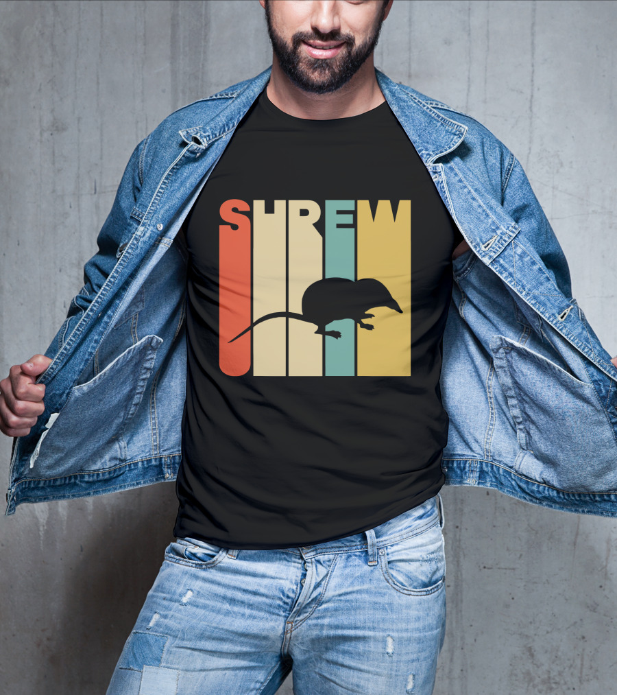 SHREW Silhouette Retro Stripe Color T-Shirt