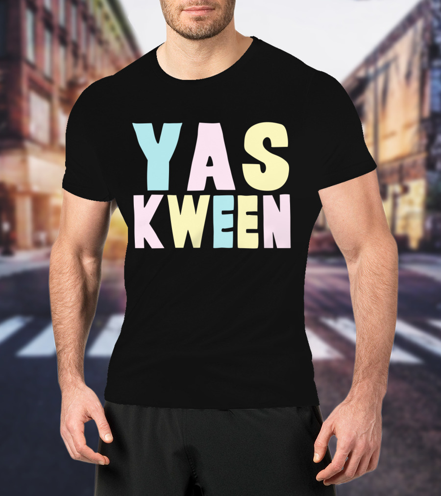 Yas Kween City Yas Queen Multicolor Bold Letters T-Shirt