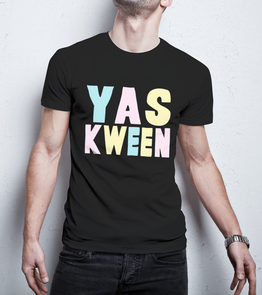 Yas Kween City Yas Queen Multicolor Bold Letters T-Shirt