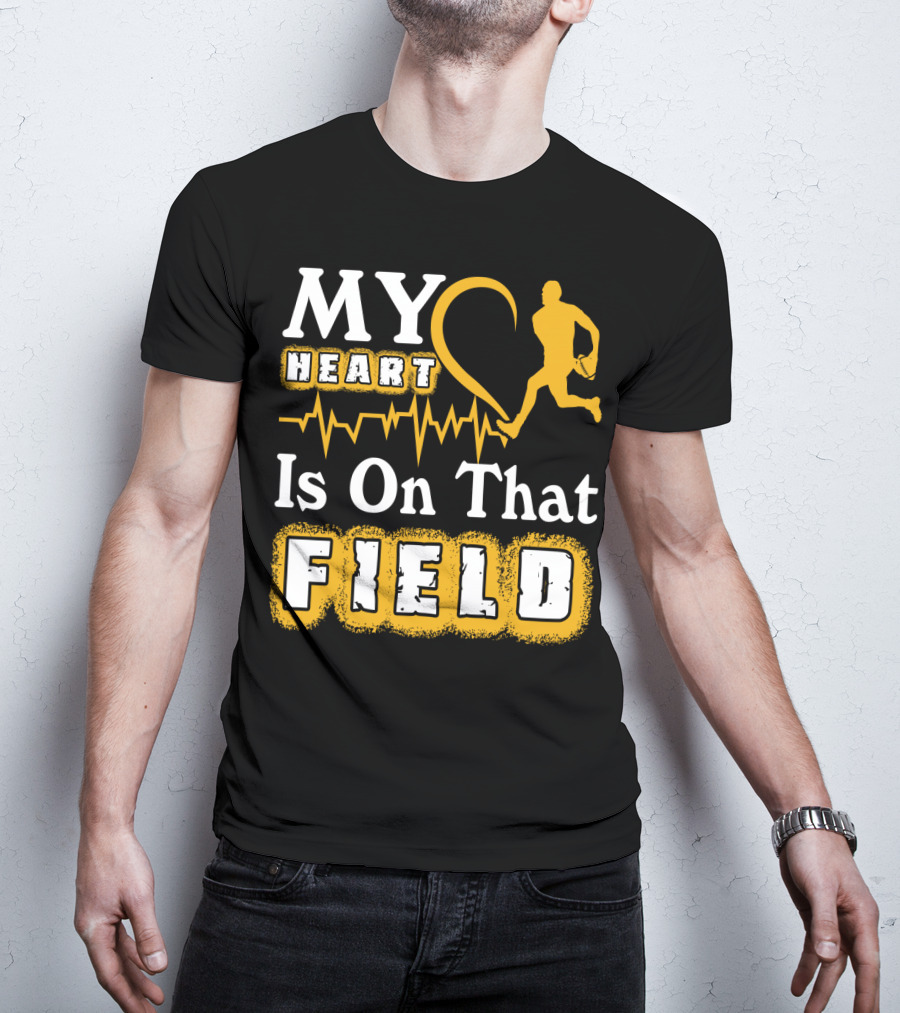 MY Heart Is On That Field Rugby Player T-Shirt