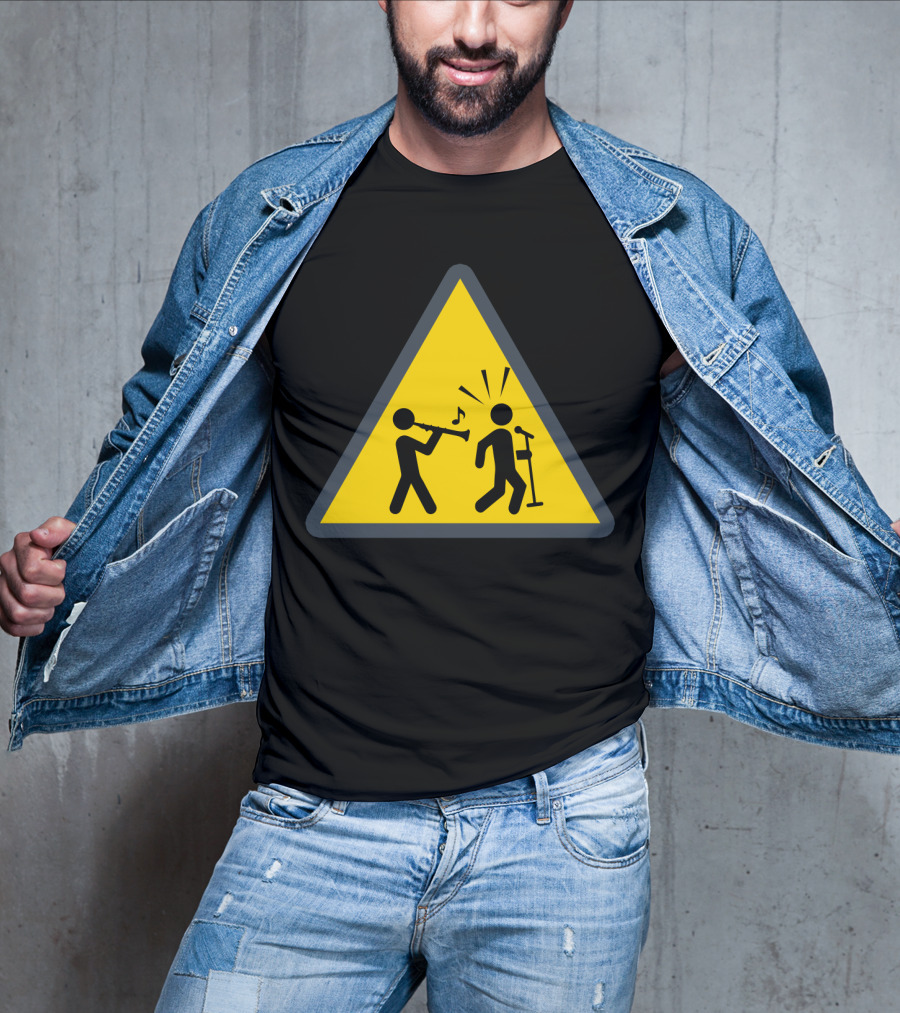 Funny Oboe Caution Sign Musicians Warning T-Shirt