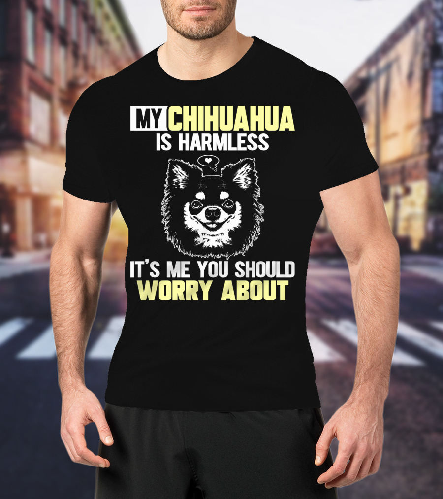 My Chihuahua Is Harmless It's ME You Should Worry About T-Shirt