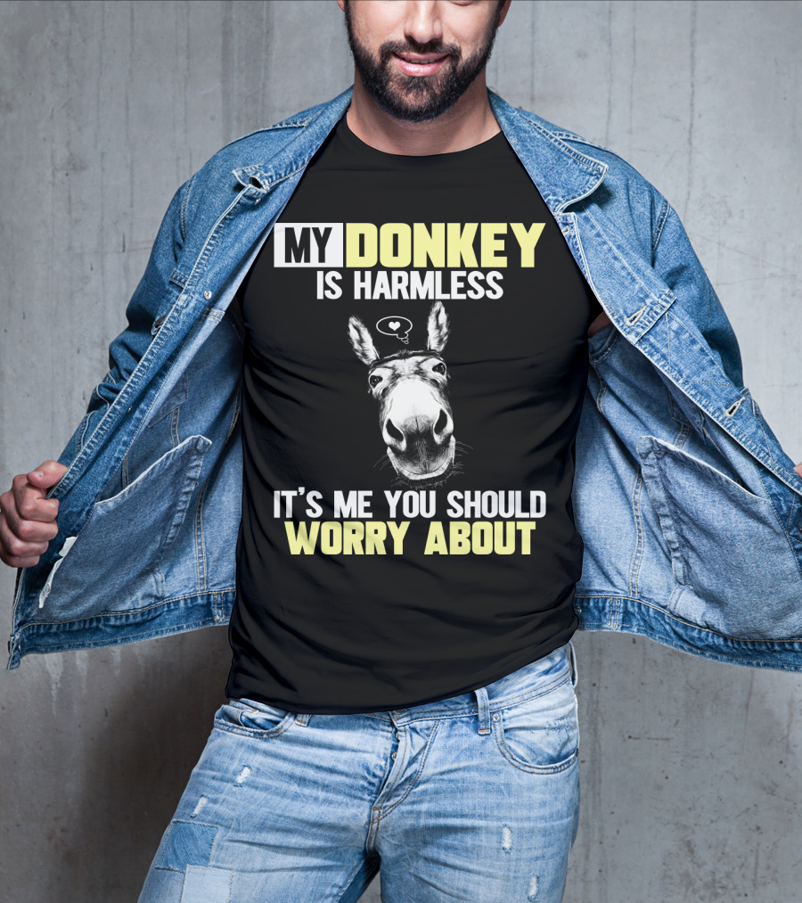 My Donkey Is Harmless It's ME You Should Worry About T-Shirt