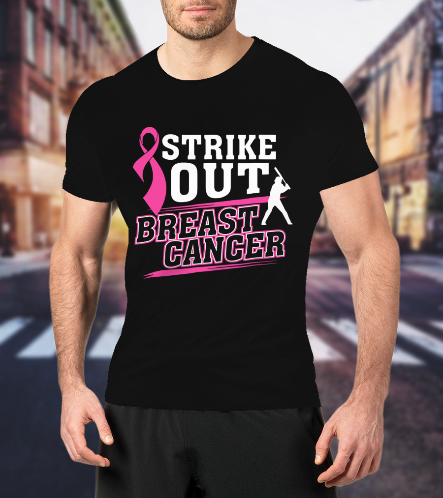 Strike Out Breast Cancer Awareness Baseball T-Shirt