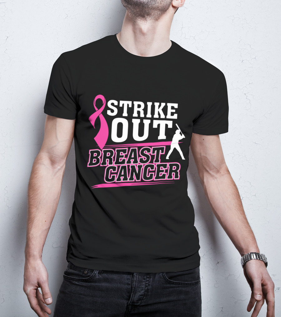 Strike Out Breast Cancer Awareness Baseball T-Shirt