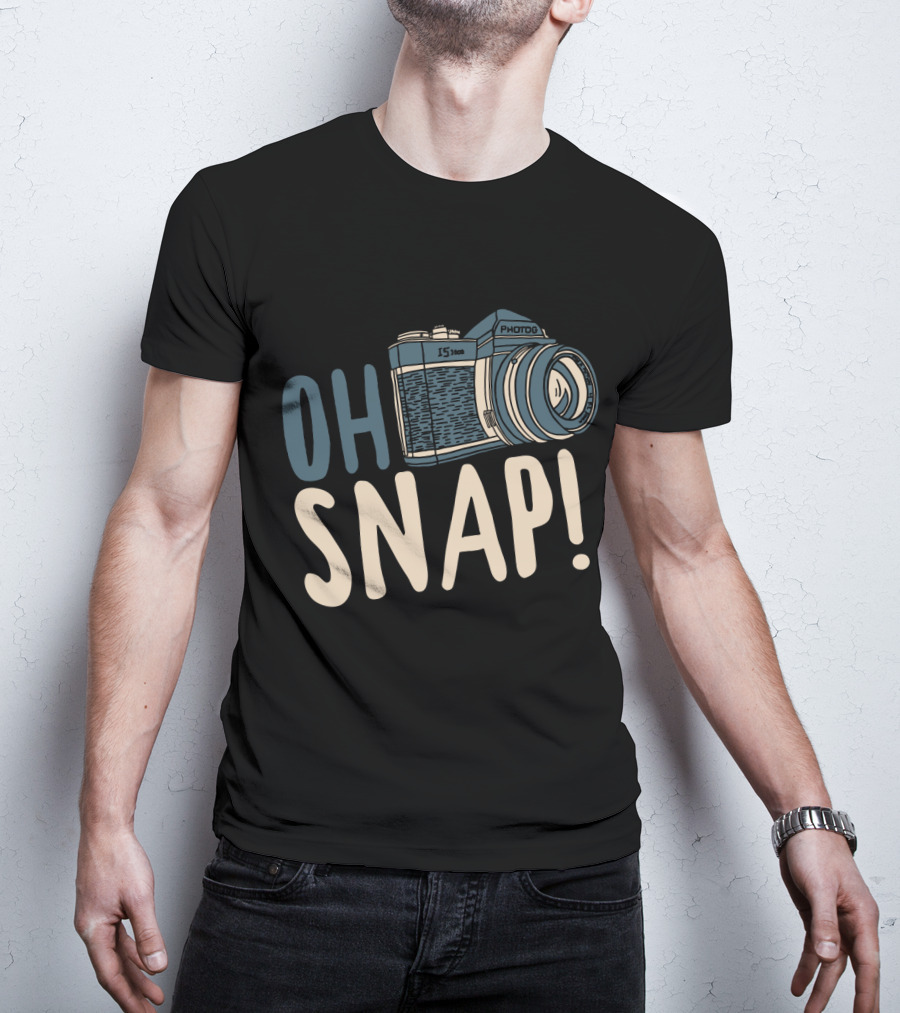 OH SNAP Photography Retro Camera T-Shirt