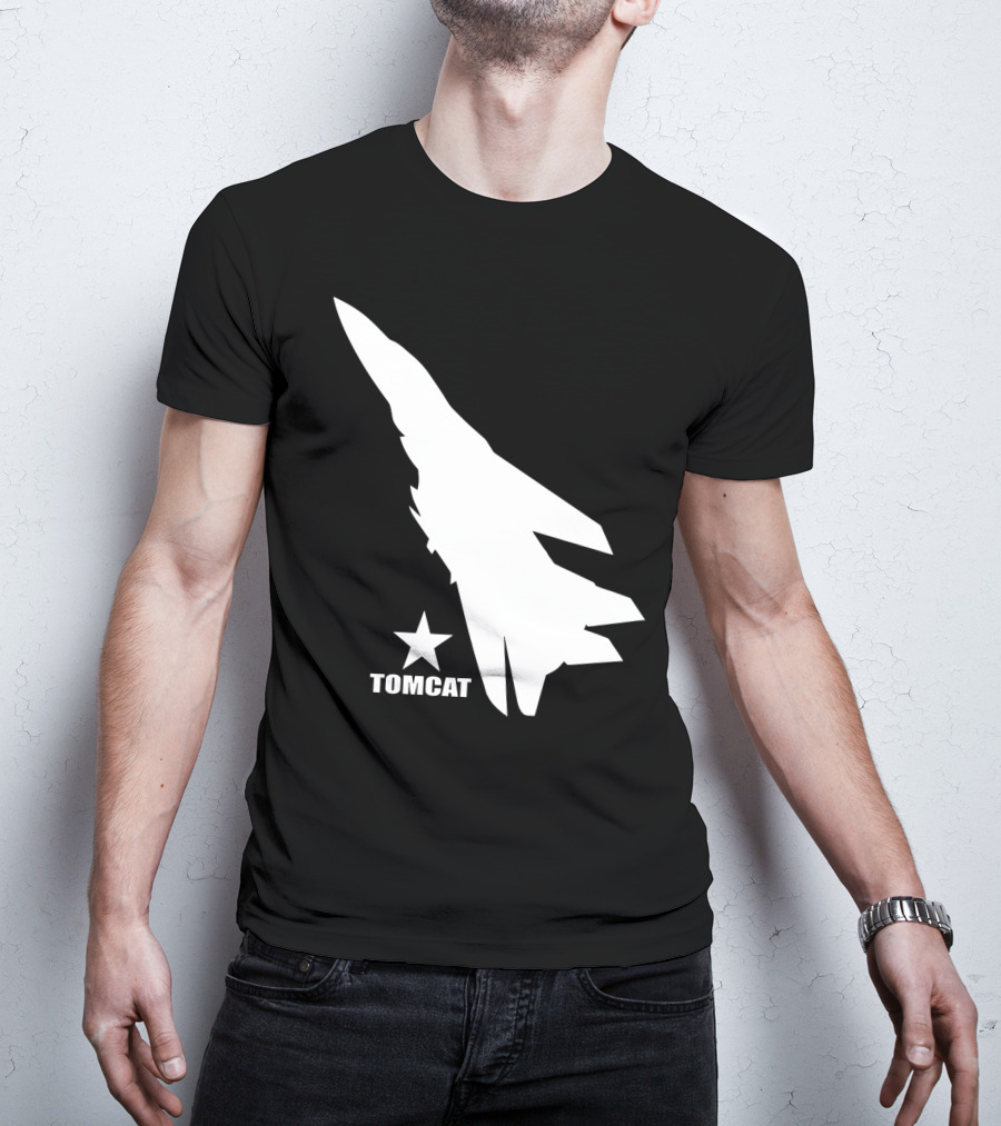 F 14 Tomcat Silhouette With Star T-Shirt