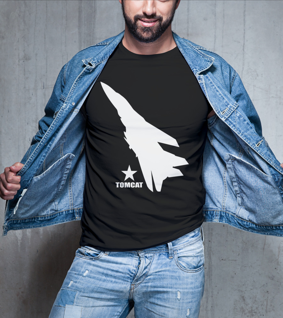 F 14 Tomcat Silhouette With Star T-Shirt