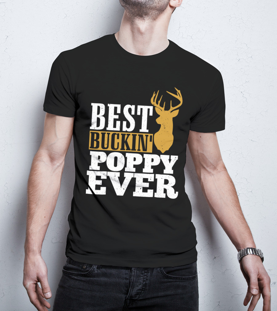 Best Buckin Poppy Ever Deer Head T-Shirt