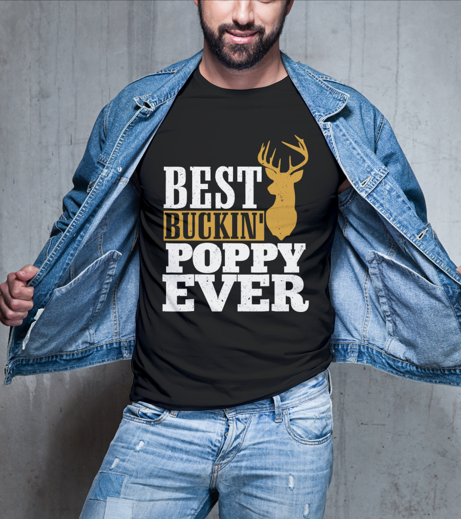 Best Buckin Poppy Ever Deer Head T-Shirt