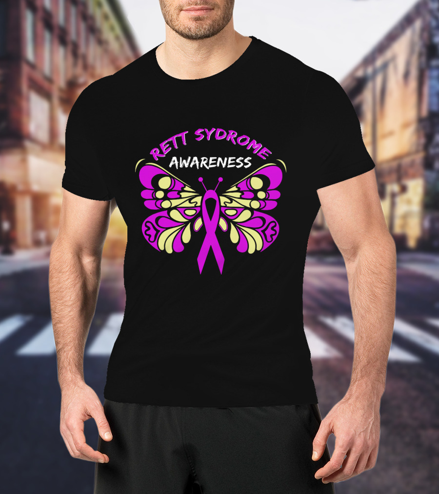 Rett Syndrome Awareness Butterfly T-Shirt
