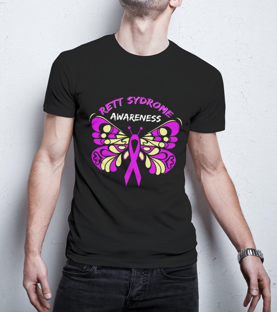 Rett Syndrome Awareness Butterfly T-Shirt