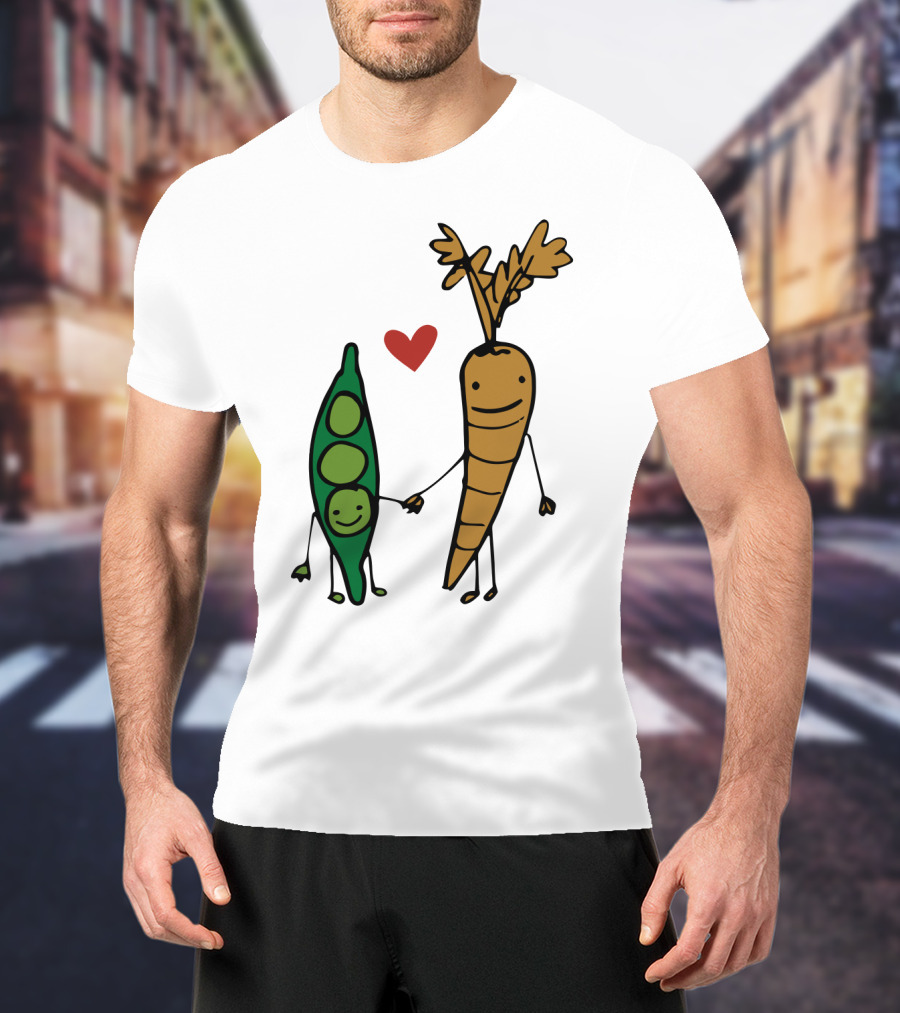 We Go Together Like Peas And Carrots Heart Connection T-Shirt