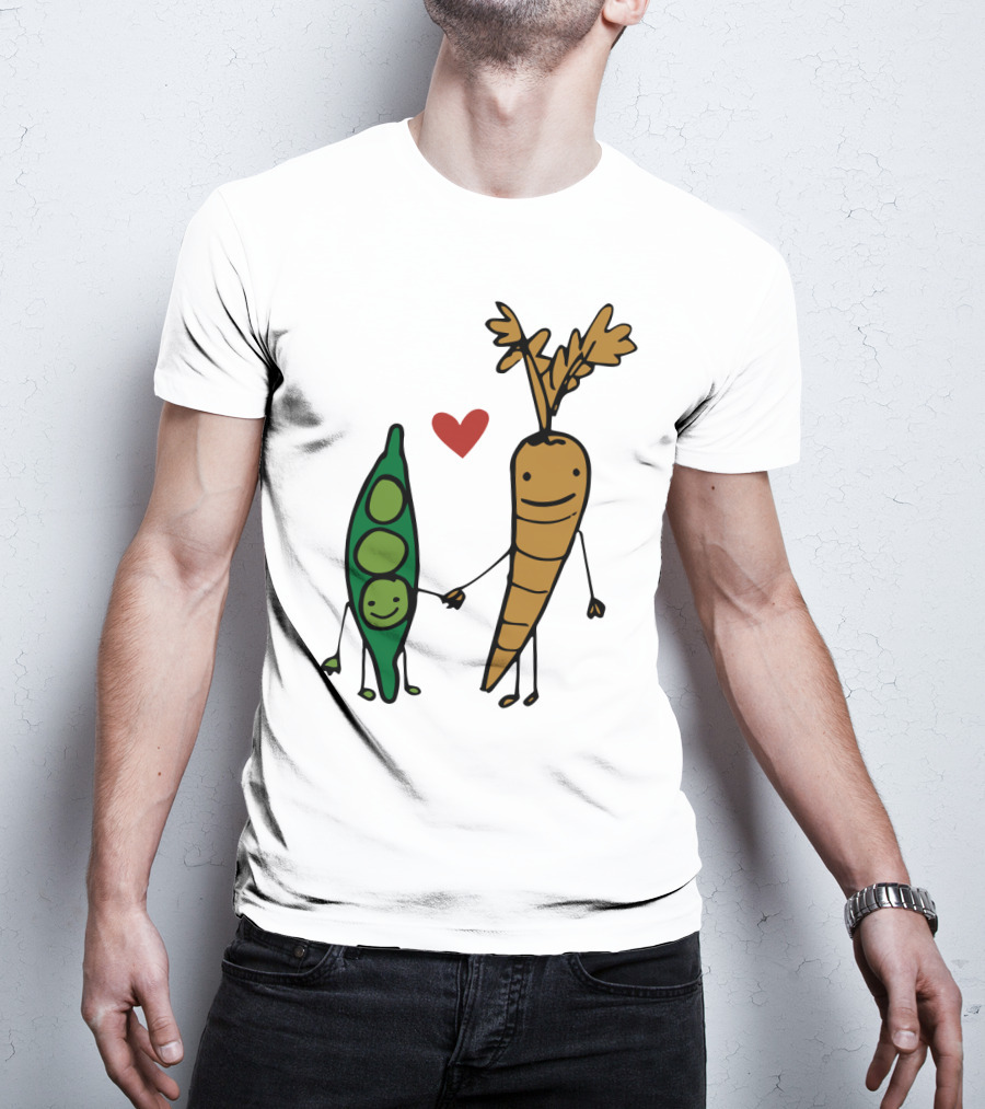 We Go Together Like Peas And Carrots Heart Connection T-Shirt