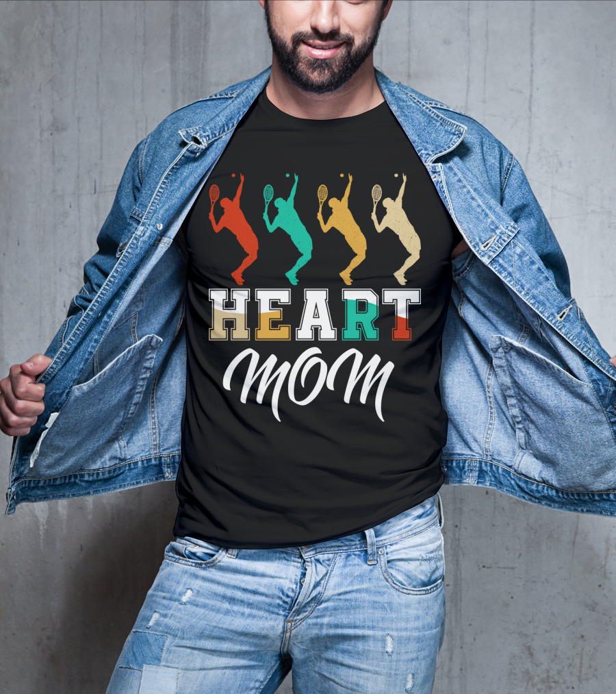 Tennis Heart Mom T-Shirt