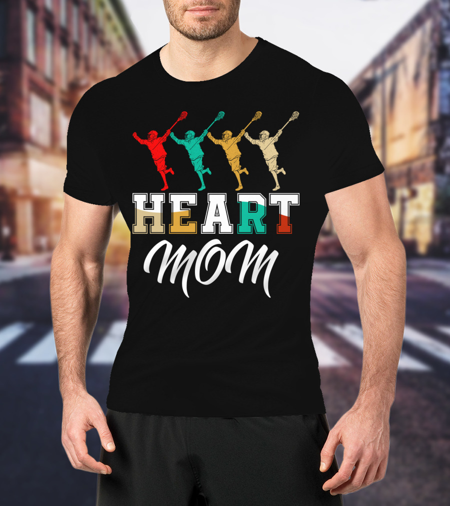 Heart Mom Lacrosse Players Vintage T-Shirt