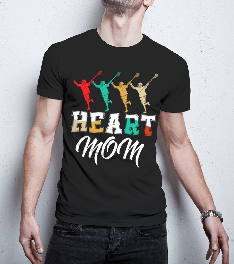 Heart Mom Lacrosse Players Vintage T-Shirt