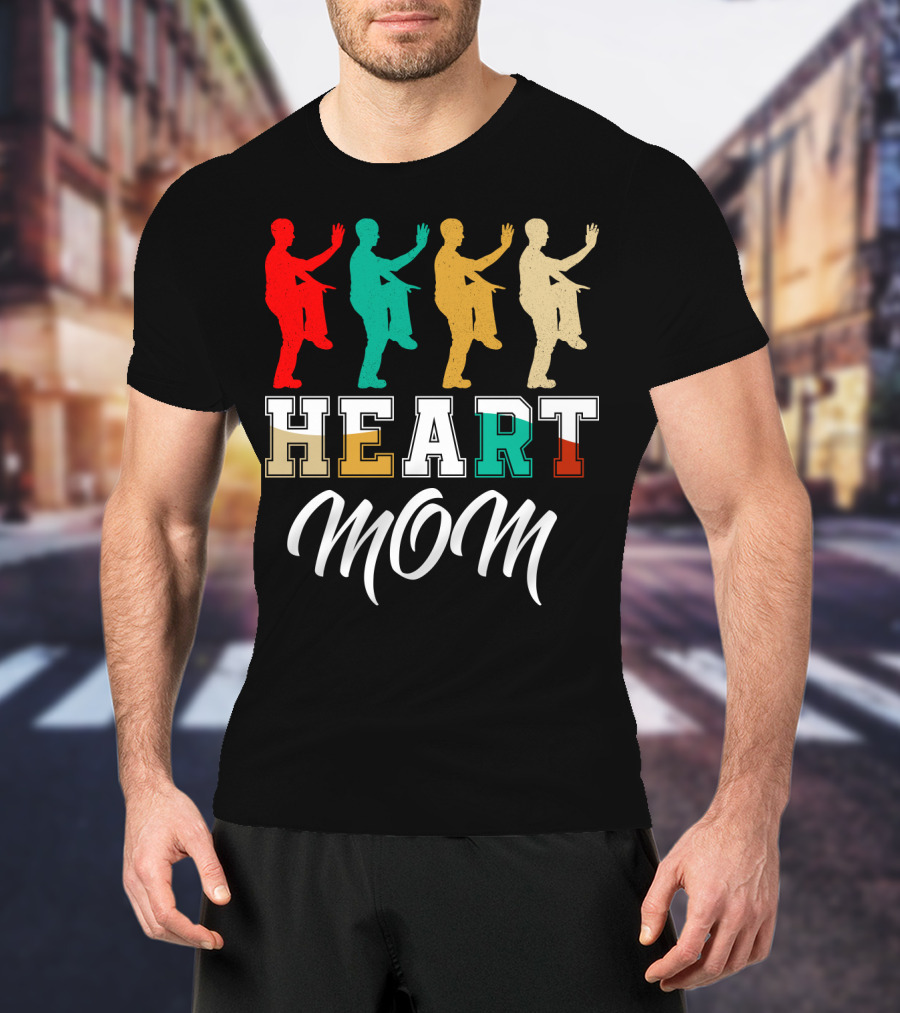 Kung Fu Fighting Heart Mom T-Shirt