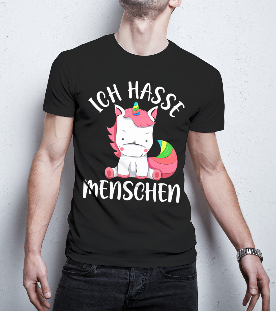 Ich Hasse Menschen Einhorn T-Shirt