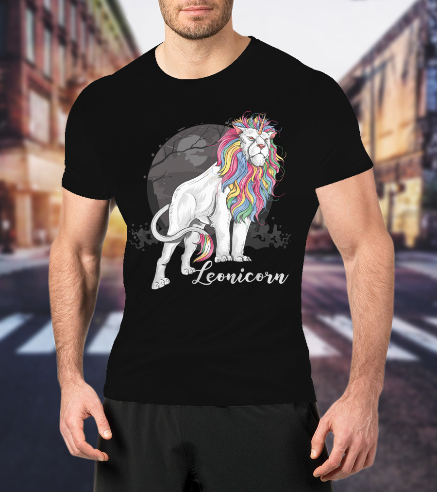 Leonicorn Rainbow-Maned Lion Unicorn Fusion T-Shirt