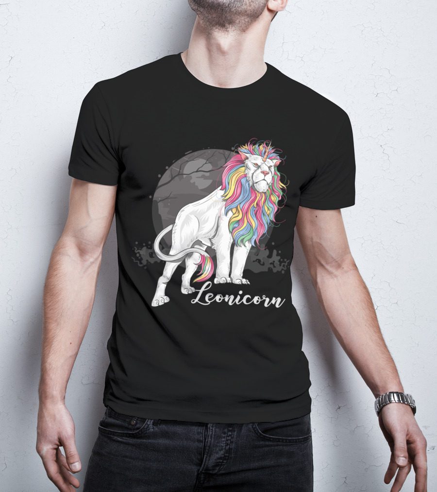 Leonicorn Rainbow-Maned Lion Unicorn Fusion T-Shirt