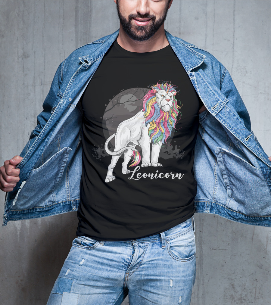 Leonicorn Rainbow-Maned Lion Unicorn Fusion T-Shirt