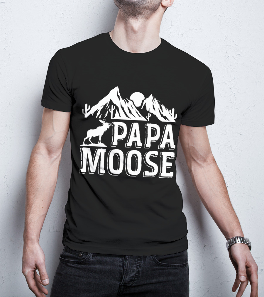 Papa Moose Mountains And Cacti T-Shirt