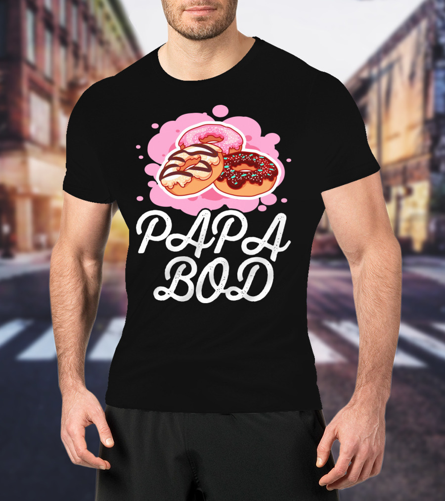 Papa Bod Donut Trio With Sprinkles T-Shirt