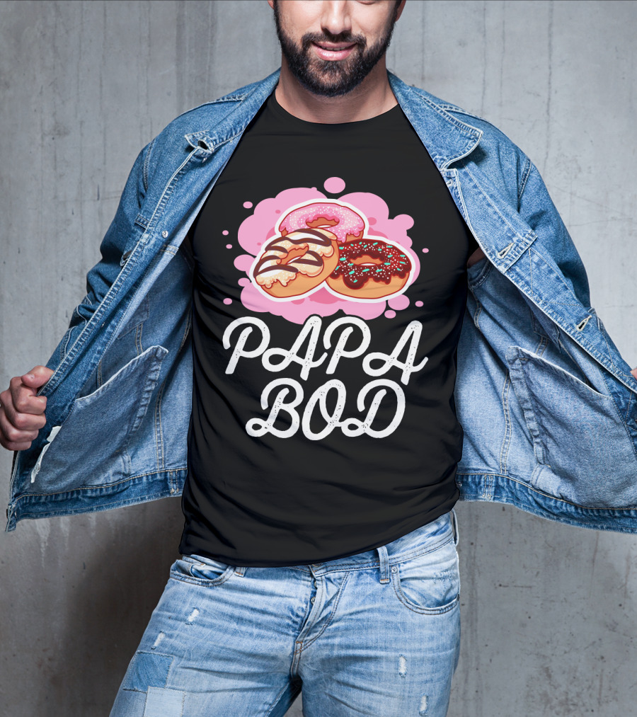 Papa Bod Donut Trio With Sprinkles T-Shirt