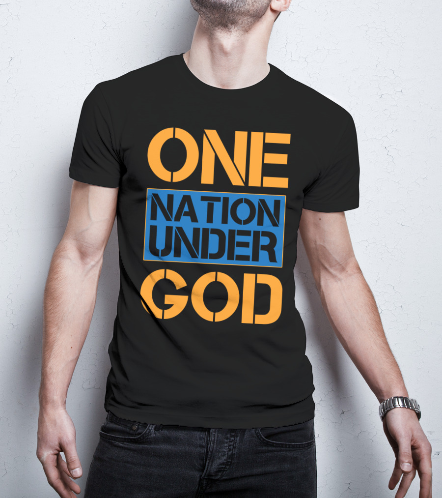 One Nation Under God Bold Color Block T-Shirt